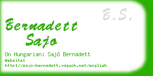 bernadett sajo business card