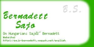 bernadett sajo business card